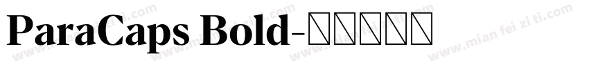ParaCaps Bold字体转换